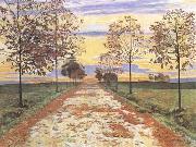 Ferdinand Hodler Autumn Evening (mk09) oil painting on canvas